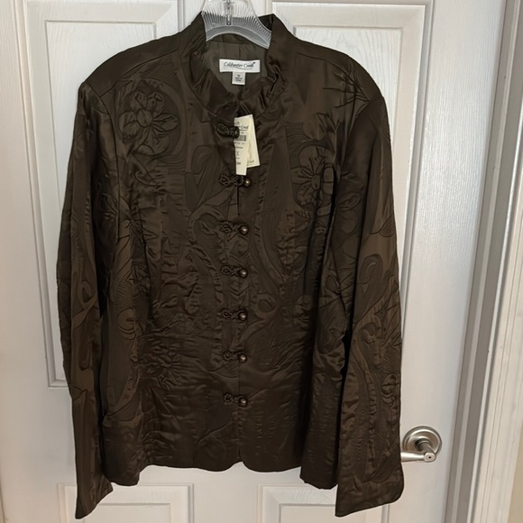 NWT Coldwater Creek Women's Dark Olive Jacket 1X - Picture 1 of 6